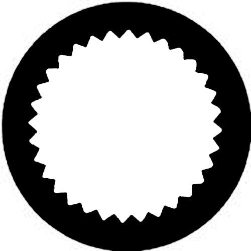 Rosco Standard Steel Gobo #7255 - Vingette Aperture 1