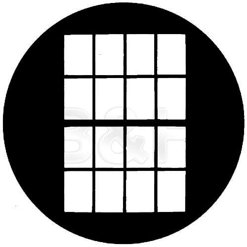 Rosco Standard Steel Gobo #7703 - Double Hung Window - Size A 100mm