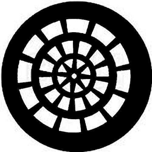 Rosco Standard Steel Gobo #7758 - Rose Window - Size A 100mm