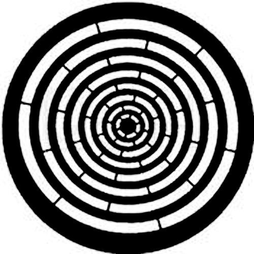 Rosco Standard Steel Gobo #7762 - Concentric Rings