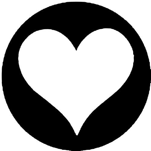 Rosco Standard Steel Gobo #7943 - Heart - Size B 86mm