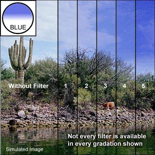 Tiffen 3 x 4" Blue 1 Hard Edge Graduated Filter
