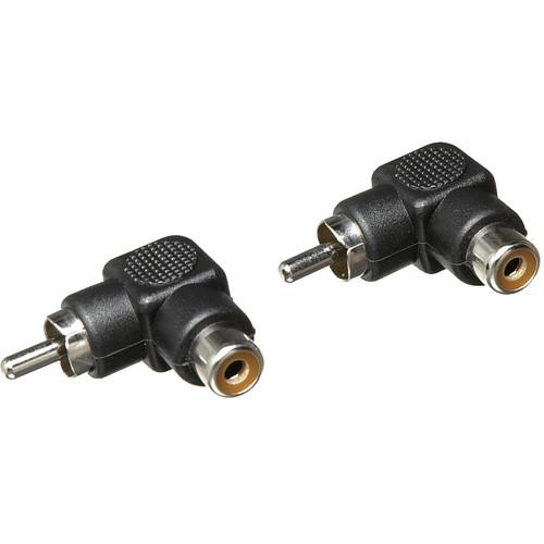 Hosa Technology Right-Angle RCA Adapter - RCA Male to RCA Female