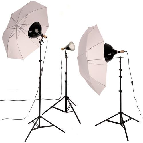 Impact Tungsten Three-Floodlight Kit with 6