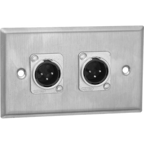 Neutrik 203M 1-Gang Male 3-Pin XLR Wall Plate