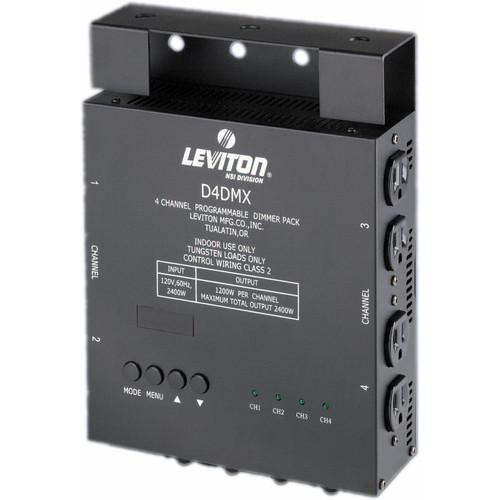 NSI Leviton D4-DMX 4 Channel Programmable Dimmer Pack - 3-Pin XLR