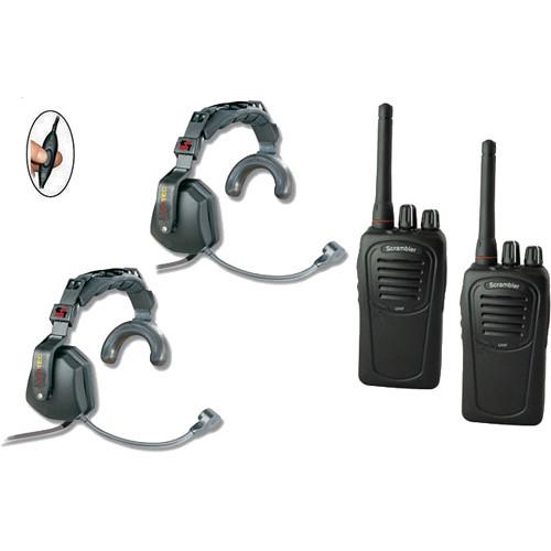 Eartec 2-User SC-1000 Two-Way Radio with Ultra Single Inline PTT Headsets