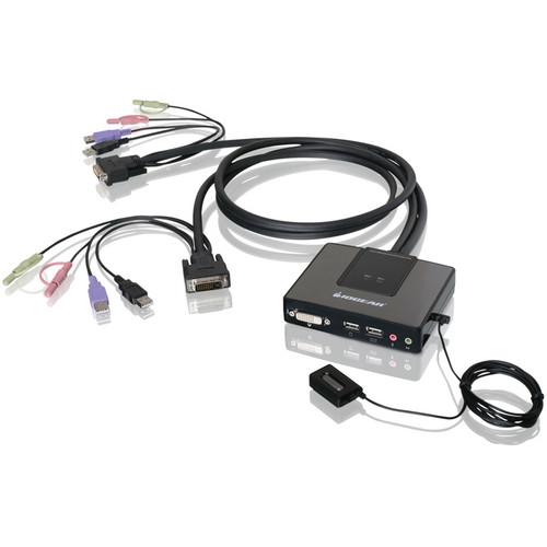 IOGEAR 2-Port Dual-Link DVI Cable KVM with Audio