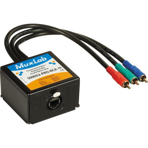 MuxLab Component Video Analog Audio ProAV Balun with RCA Connectors