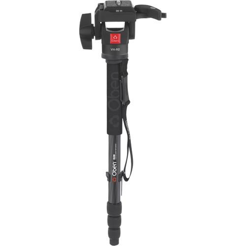 Oben CTM-2400 4-Section Carbon Fiber Monopod w VH-R2 Tilt Monopod Head Kit