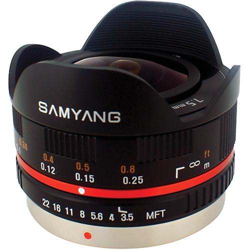 Samyang 7.5mm f 3.5 UMC Fisheye MFT Lens - Black