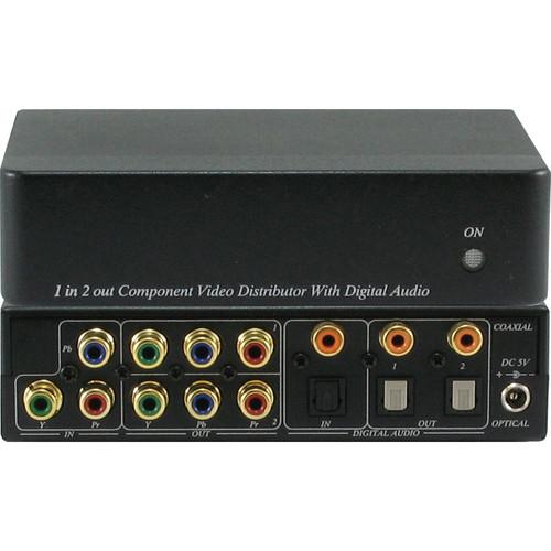 A-Neuvideo ANI-1X2COMPDA 1x2 Video Splitter Amplifier with Digital Coaxial Audio