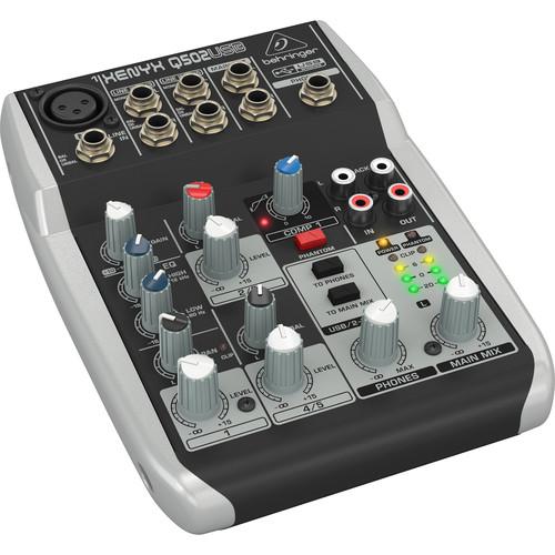Behringer XENYX Q502USB 5-Channel USB Mixer