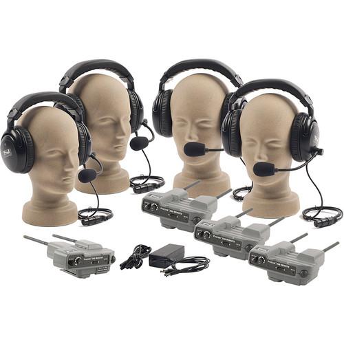 PortaCom PRO-540 4-User ProLink Dual-Ear Wireless Beltpack Intercom System