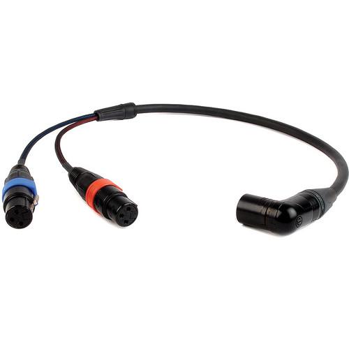 Remote Audio CAXSTEX5MR Dual 3-Pin XLR-F to 5-Pin Angled XLR-M Stereo Cable