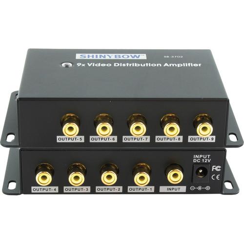 Shinybow SB-3702RCA 1 x 9 Composite Video Distribution Amplifier