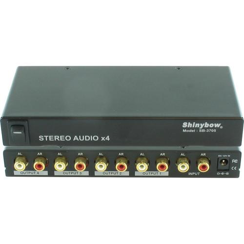 Shinybow SB-3705 1 x 4 Stereo Audio Distribution Amplifier