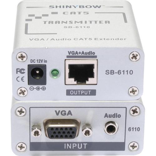 Shinybow SB-6110T CAT5 VGA RGBHV HDTV Stereo Audio Transmitter