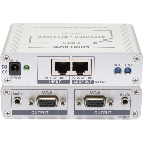 Shinybow SB-6310R CAT5 VGA RGBHV HDTV Stereo Audio Repeater & Receiver