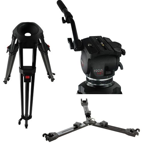 Cartoni Focus HD Fluid Head & One-Stage 3-Tube Aluminum-Alloy Tripod