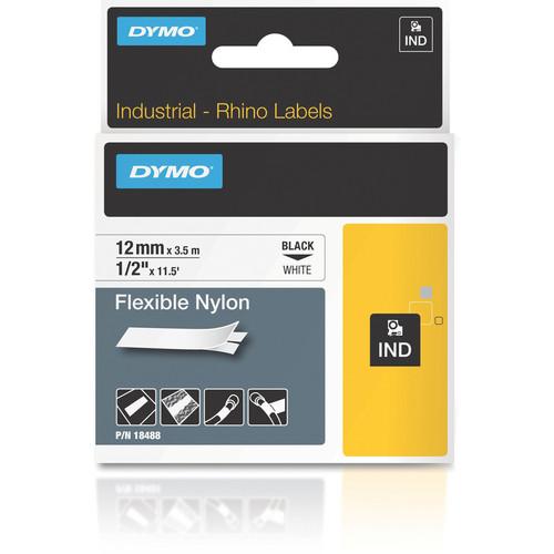 Dymo Rhino 0.5" White Flexible Nylon Tape