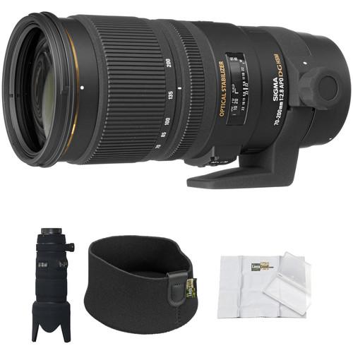 Sigma APO 70-200mm f 2.8 EX DG OS HSM Lens with LensCoat and Cloth Kit for Canon EF