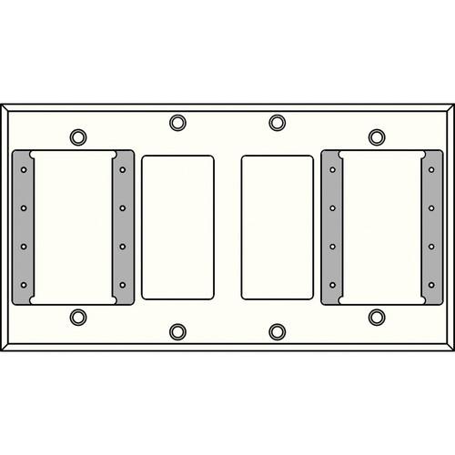 FSR IPS-WP2Q-WHT 4 Gang Wall Plate