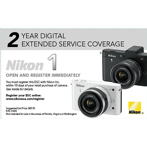 Nikon 2-Year Digital Extended Service Coverage for Nikon 1 Series Cameras