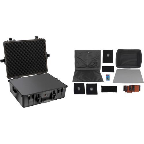 Pelican 1600 Case with Foam and Black Divider Set Black