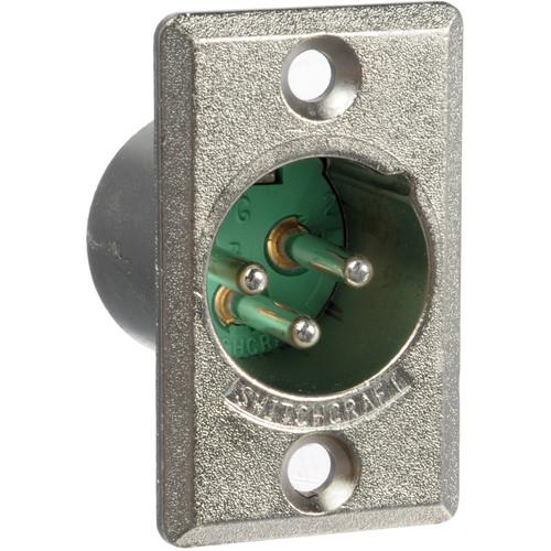 Switchcraft D3M 3-pin XLR Male Connector for Access Panel Mounting