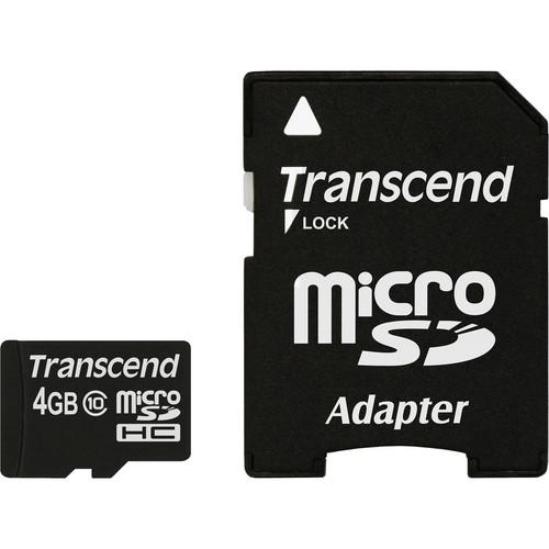 Transcend 4GB Premium microSDHC Memory Card