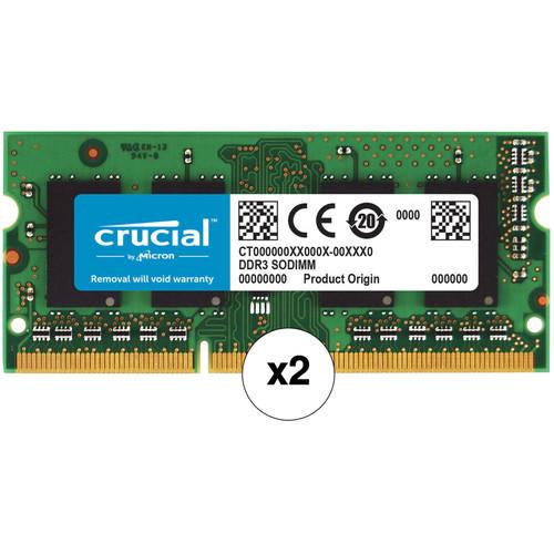 Crucial CT102464BF160B 16GB 204-pin SODIMM, DDR3 PC3-12800 Memory Module Kit