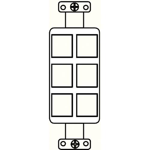 FSR SS-PORT6-WHT 6-Port Plate