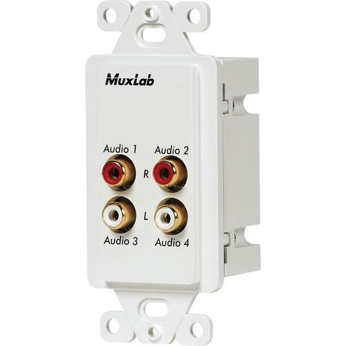 MuxLab Quad Audio Wall Plate Balun