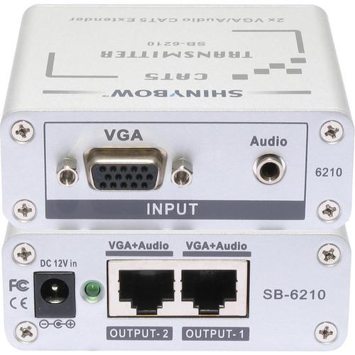 Shinybow SB-6210T CAT5 VGA RGBHV HDTV Stereo Audio Transmitter