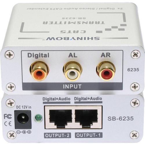 Shinybow SB-6235T CAT5 Composite Video Digital & Stereo Audio Transmitter