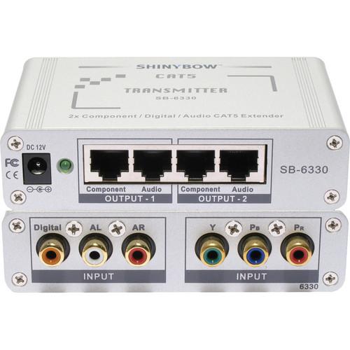 Shinybow SB-6330T CAT5 Component Video HDTV Digital & Stereo Audio Transmitter