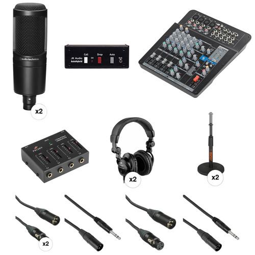 Audio-Technica THE TWO PERSON Audio Podcast Kit with Land Line Call-In & Mixer Interface