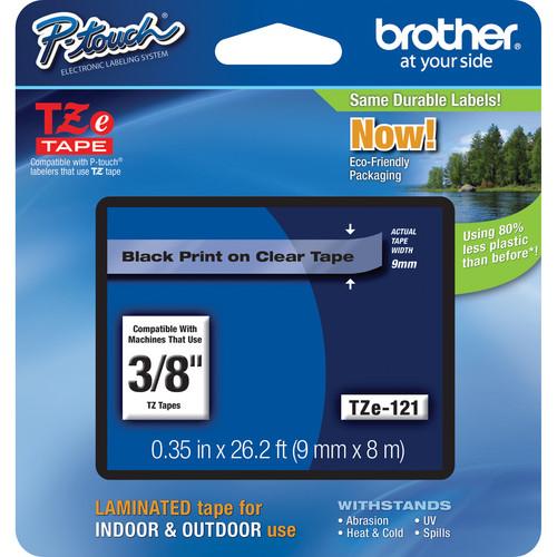 Brother TZe121 Laminated Tape for P-Touch Labelers