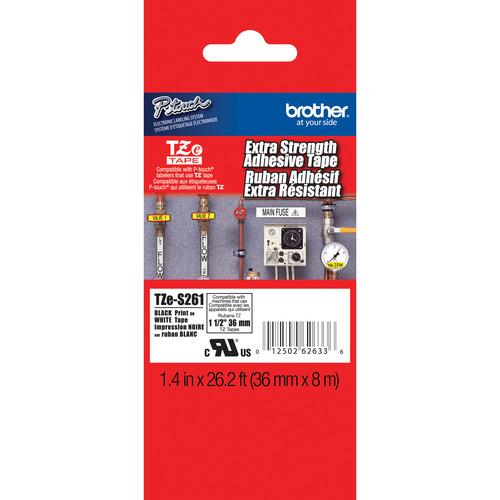 Brother TZeS261 Tape with Extra-Strength Adhesive for P-Touch Labelers