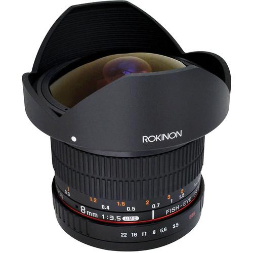 Rokinon 8mm f 3.5 HD Fisheye Lens with Removable Hood for Canon