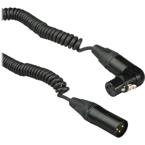 Kopul Coiled 3-Pin XLR-M to Angled 3-Pin XLR-F Cable - 1.5 to 5