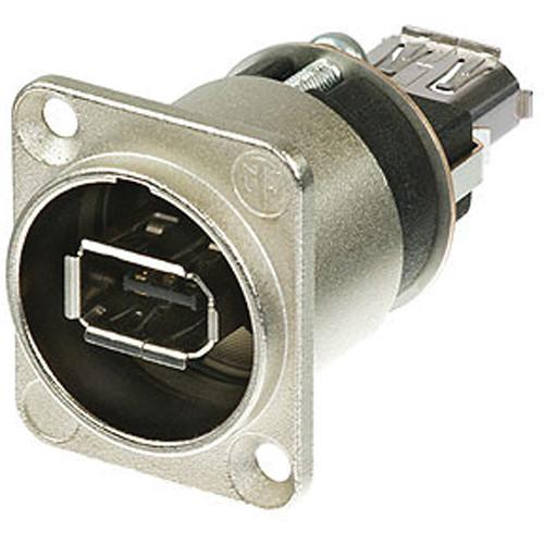 Neutrik FireWire 6 Feed-Through Adapter in D-Shape Housing