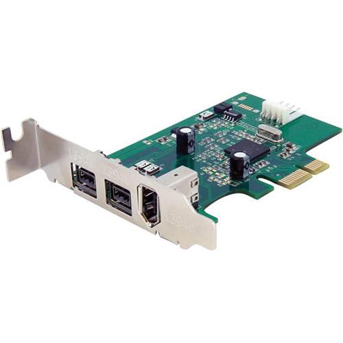 StarTech 3-Port 2b 1a 1394 Low Profile PCI Express FireWire Adapter Card, StarTech, 3-Port, 2b, 1a, 1394, Low, Profile, PCI, Express, FireWire, Adapter, Card