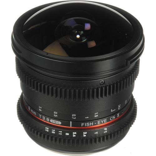 Bower 8mm T 3.8 Fisheye HD Cine Lens for Olympus Four-Thirds DSLR Mount