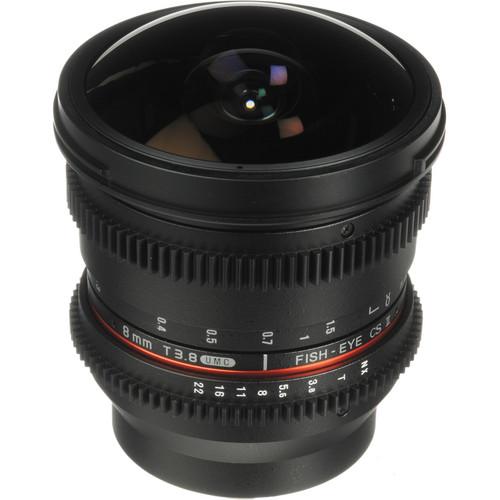 Bower 8mm T 3.8 Fisheye HD Cine Lens for Samsung NX Mount