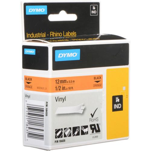 Dymo Rhino 1 2" Orange Vinyl Labels