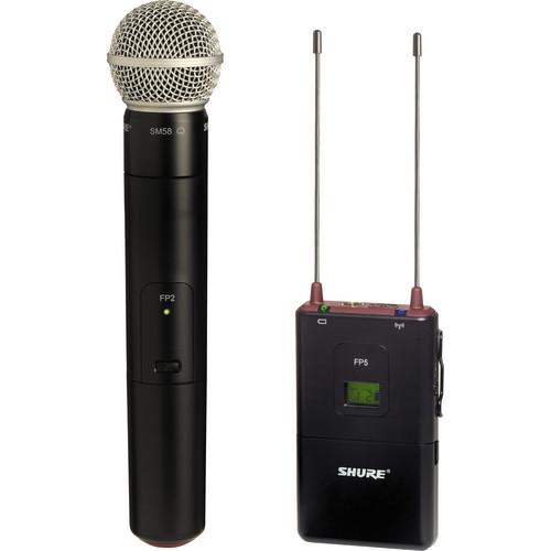 Shure FP25 SM58 Camera-Mount Wireless Cardioid Handheld Microphone System