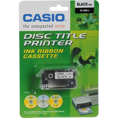 Casio Black Ink Ribbon Cassette for Casio CW-50 & CW-75 CD Label Printers