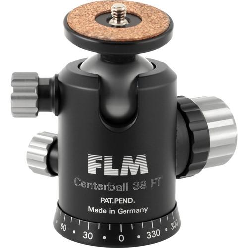 FLM Centerball 38 FT - Ballhead with 38mm Ball Diameter, with Friction Control and Tilt Function - Supports 55 lb